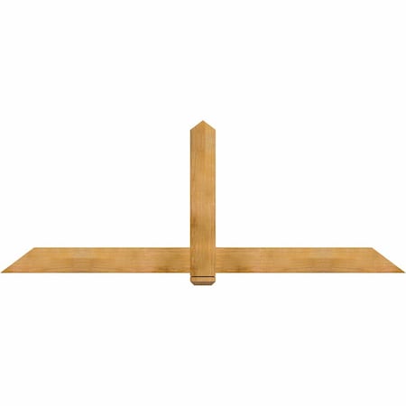 Ekena Millwork Eugene Rough Sawn Timber Gable Bracket, Western Red Cedar, 96"W x 36"H x 2"D x 6"F, 9/12 Pitch GBW096X36X0206EUG00RWR